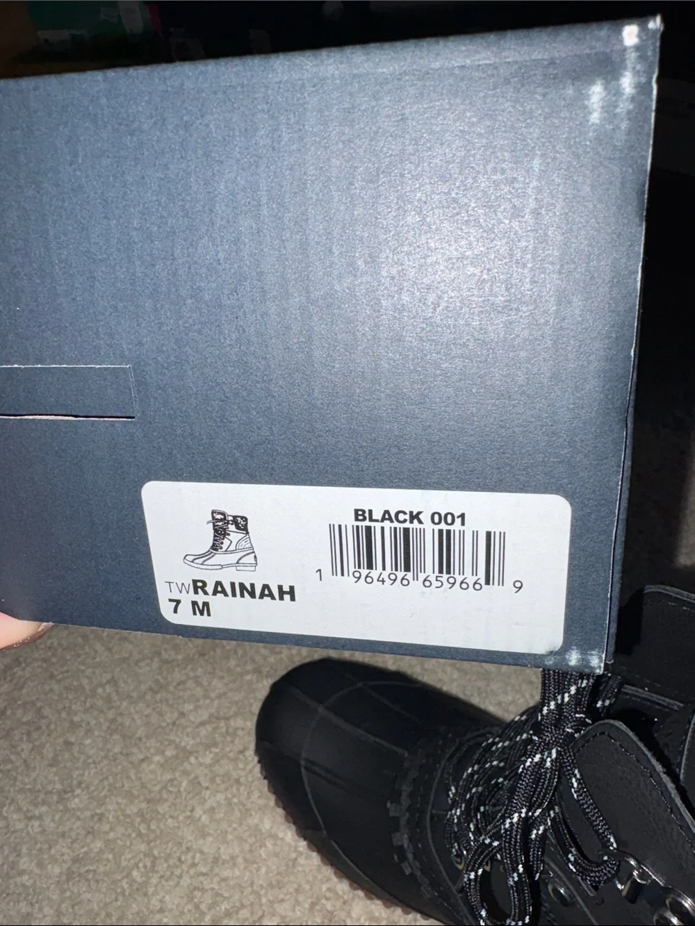Tommy Hilfiger Black Rainah Duck Lace-Up Boots